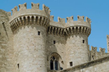 Yunanistan'da Rodos kentinin eski ortaçağ kesiminde Büyük Saray Taret
