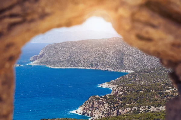 Een Rustig Uitzicht Baai Van Monolitos Gebied Rhodos Griekenland — Stockfoto