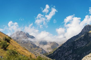 A beautiful mountain sky. Tian Shan mountains.
