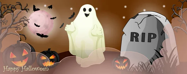 Carte Halloween Avec Des Choses Effrayantes — Image vectorielle