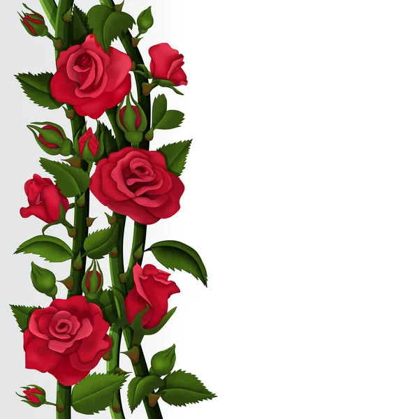 Κάρτα Κόκκινα Τριαντάφυλλα — Διανυσματικό Αρχείο
