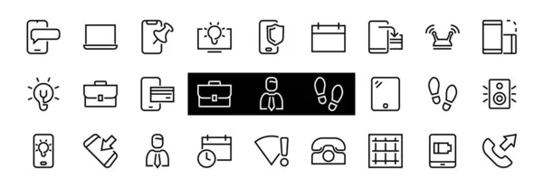 Gadget Conjunto Iconos Vectoriales Dispositivos Inteligentes Como Ordenador Portátil Tableta — Archivo Imágenes Vectoriales