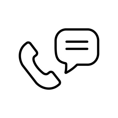 Mesaj Simgesi, Sohbet Baloncuğu Düzenlenebilir Vuruşu. İletişim doğrusal simgesi. Sembol Diyalog 'u ifade edebilir, konuşabilir. Vektör illüstrasyonu izole edildi.