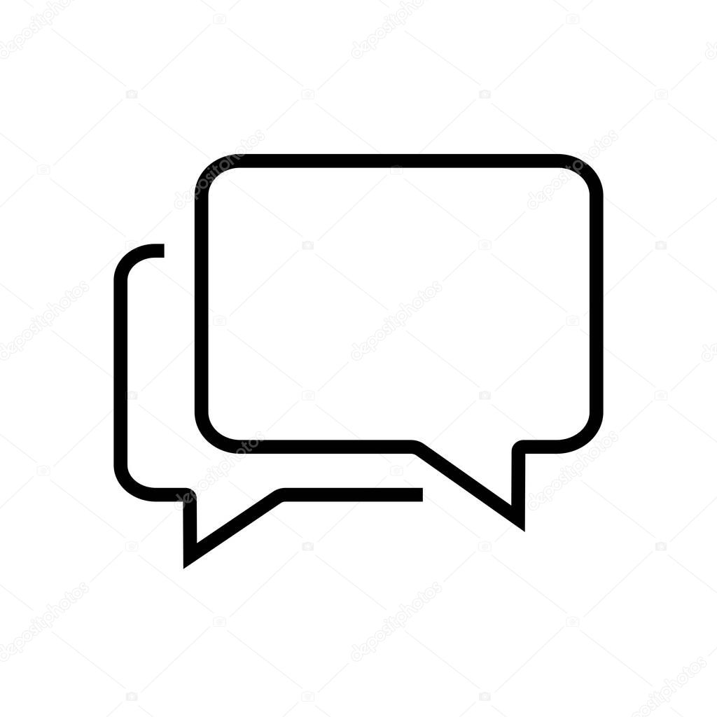 Message Icon, Chat Bubble Editable stroke. Communication linear icon. The symbol can denote Dialogue, speak. Vector illustration Isolated.