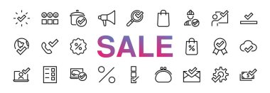 ICON çizgileriyle ilgili basit bir talep seti. Dosya yükleme, belge alma, mesajı okuma, çağrı alma ve daha fazlası gibi simgeleri içerir. Düzenlenebilir Bar. 48x48 Piksel Mükemmel. Kara Cuma