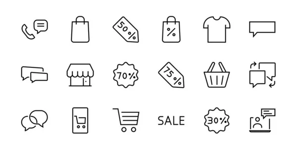 Cyber Monday Icon Set Contient Des Forfaits Réduction Promotions Panier — Image vectorielle