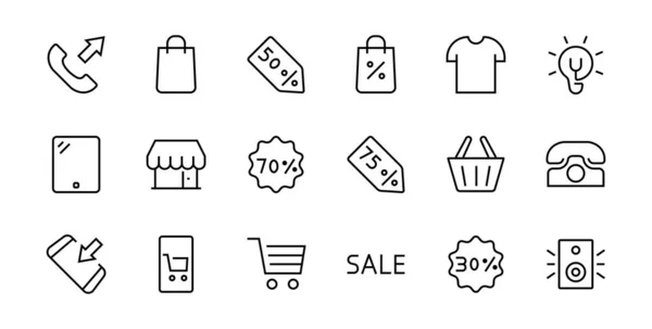 Black Friday Icon Set Contains Discounts Promotions Shopping Package Shopping — Stock Vector