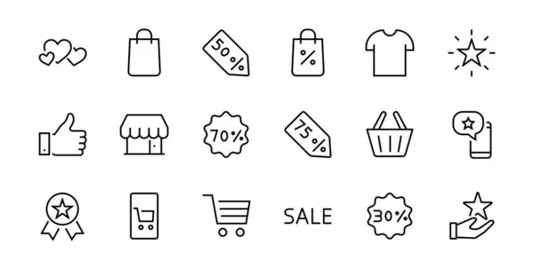 Black Friday Icon Set Contains Discounts Promotions Shopping Package Shopping — Stock Vector