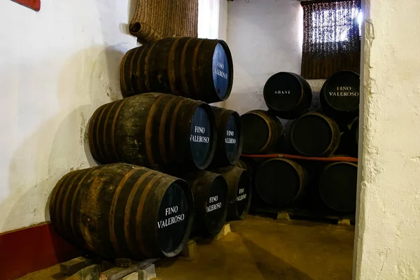 Sudy Malých Vinařství Jerez Xrs Sherry — Stock fotografie