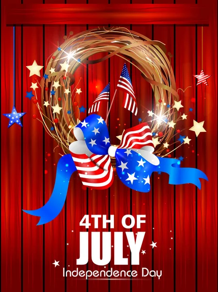 4th July, Independence day of America — Stock Vector