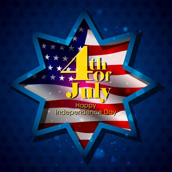 4th July, Independence day of America — Stock Vector