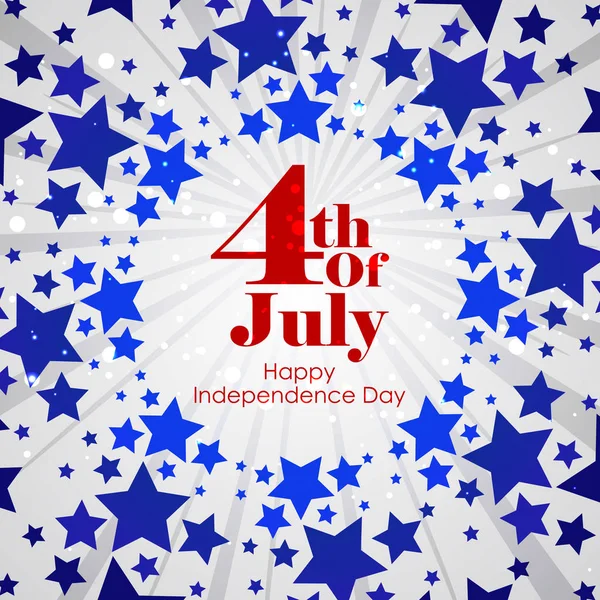4 luglio, Giorno dell'indipendenza dell'America — Vettoriale Stock