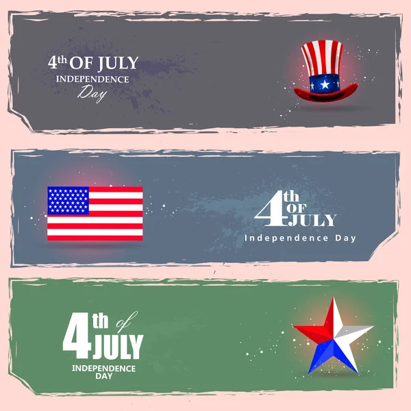4 luglio Independence Day of America sfondo — Vettoriale Stock