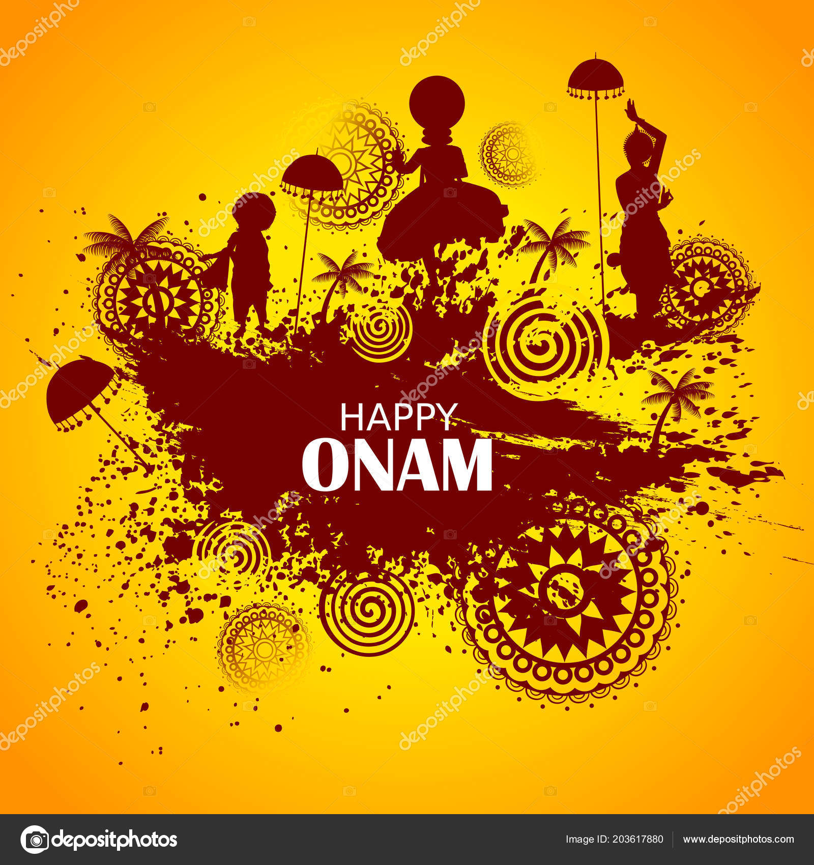 Happy Onam holiday for South India festival background Stock Vector Image  by ©snapgalleria #203617880