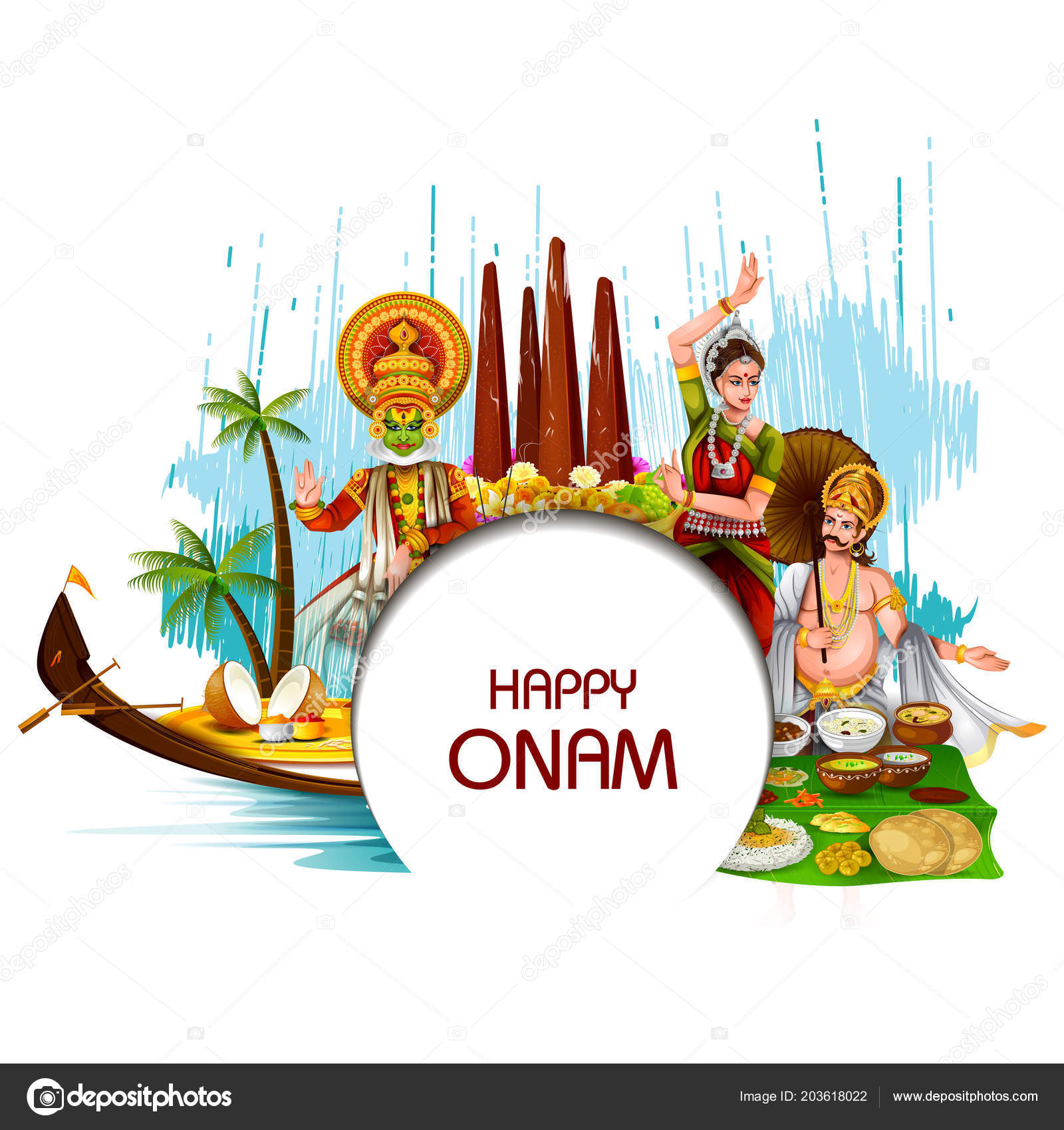 Happy Onam holiday for South India festival background Stock Vector Image  by ©snapgalleria #203618022