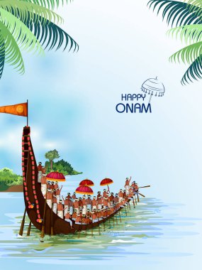 Happy Onam  holiday for South India festival background clipart