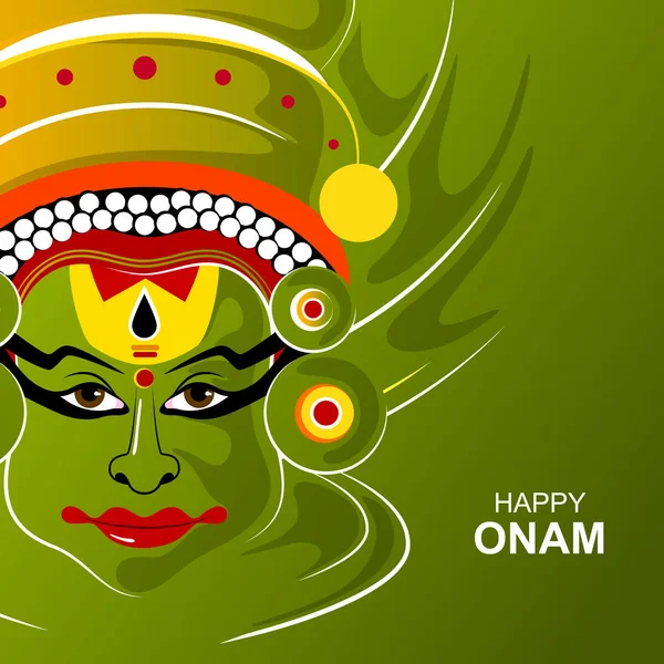 Joyeuses vacances Onam pour le fond du festival Inde du Sud — Image vectorielle