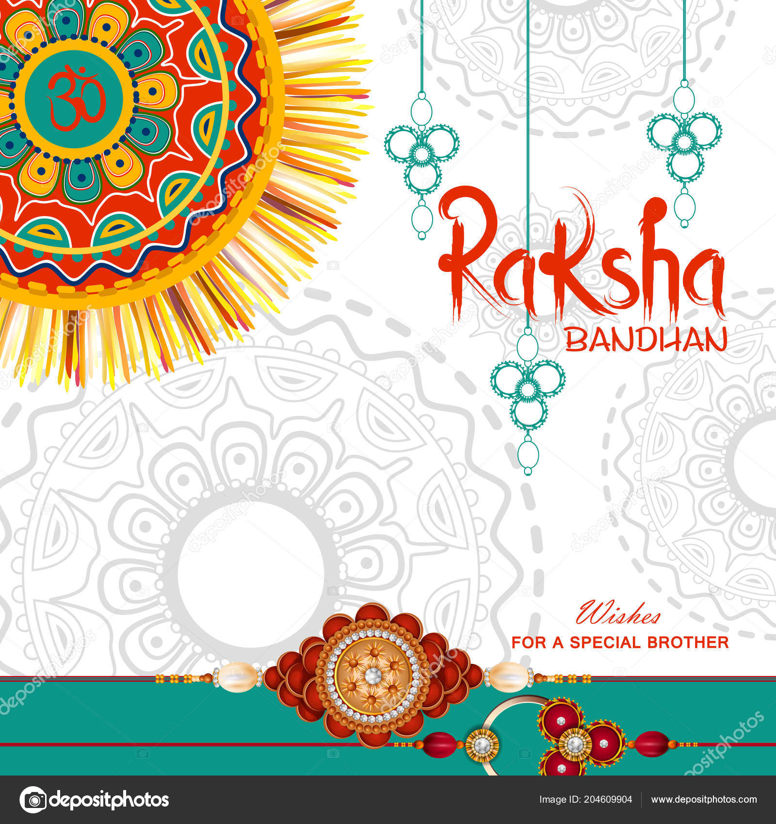 Rakhi background for Indian festival Raksha bandhan celebration Stock  Vector Image by ©snapgalleria #204609904