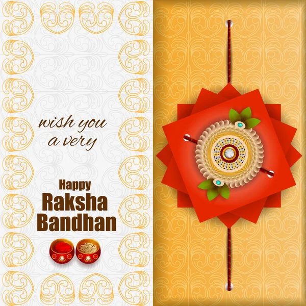 Rakhi fond pour le festival indien Raksha bandhan célébration — Image vectorielle