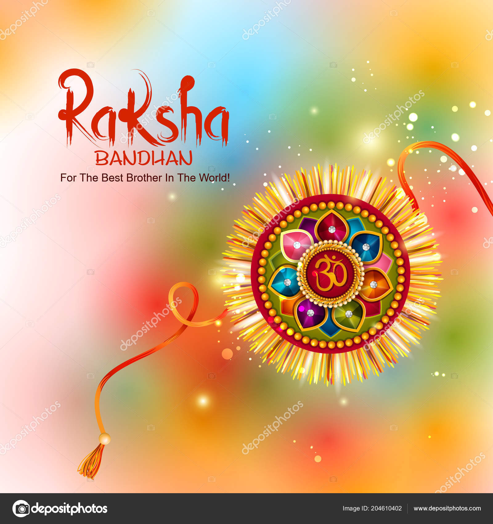 Free Vector Happy raksha bandhan eithnic greeting background
