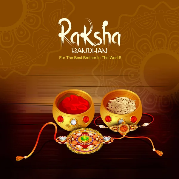 Rakhi background for Indian festival Raksha bandhan celebration — Stock Vector