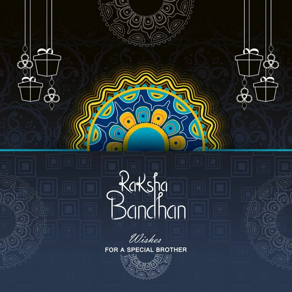 Fondo Rakhi para la celebración del festival indio Raksha bandhan — Archivo Imágenes Vectoriales