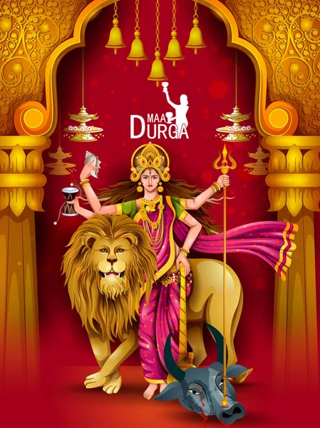 С праздником Дурга Пуджа Индия — стоковый вектор