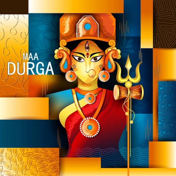 Mutlu Durga Puja Hindistan bayram geçmişi — Stok Vektör