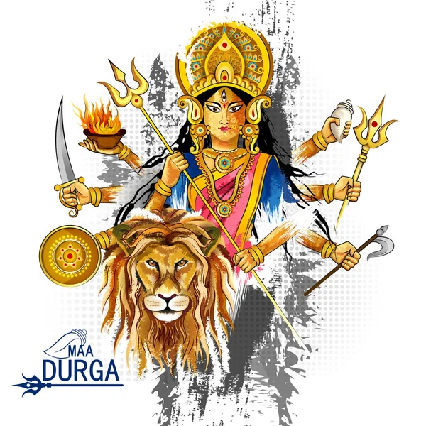 Feliz Durga Puja Índia festival feriado fundo — Vetor de Stock