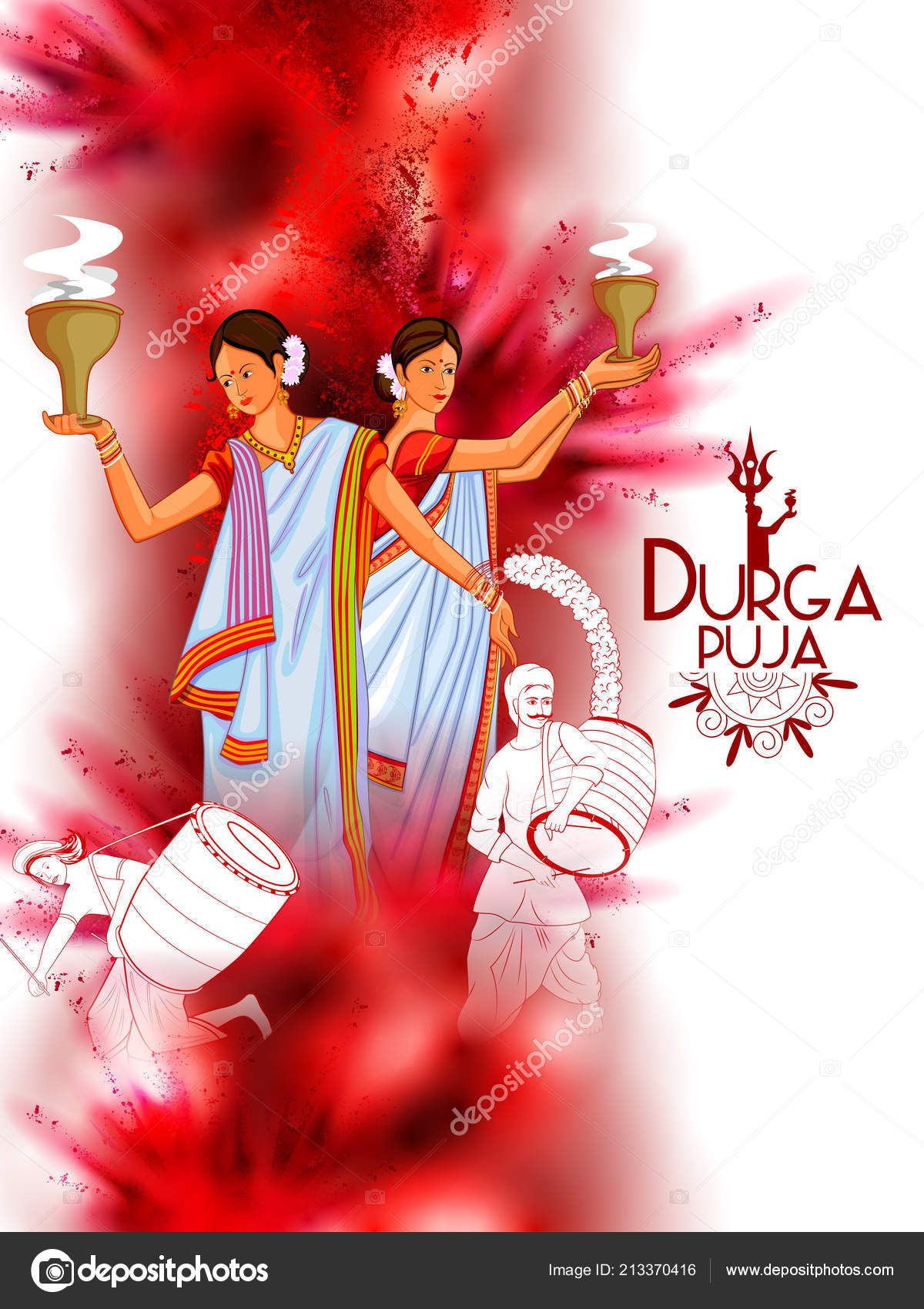 德加普佳节快乐印度节日背景图库矢量图©snapgalleria 213370416