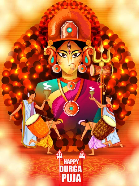 德加普佳节快乐印度节日背景 — 图库矢量图片