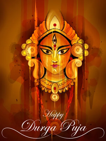 Feliz Durga Puja India festival fondo de vacaciones — Vector de stock