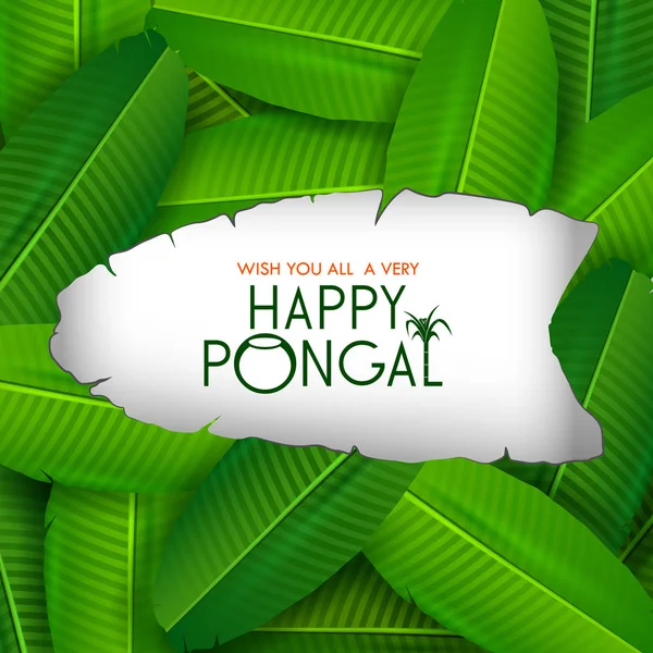 Feliz festival Pongal de Tamil Nadu India fondo — Vector de stock