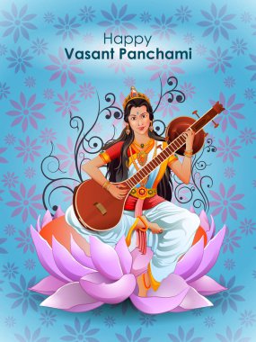 Tanrıça Saraswati Vasant Panchami Puja Hindistan için