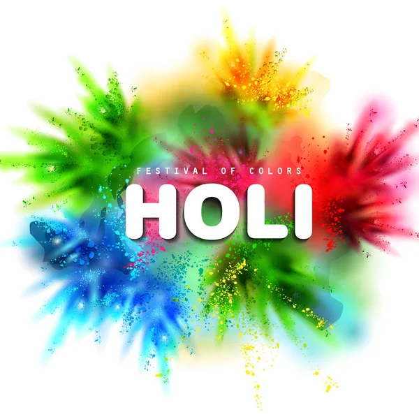 向量例证五颜六色快乐 hoil 背景为颜色节日在印度 — 图库矢量图片