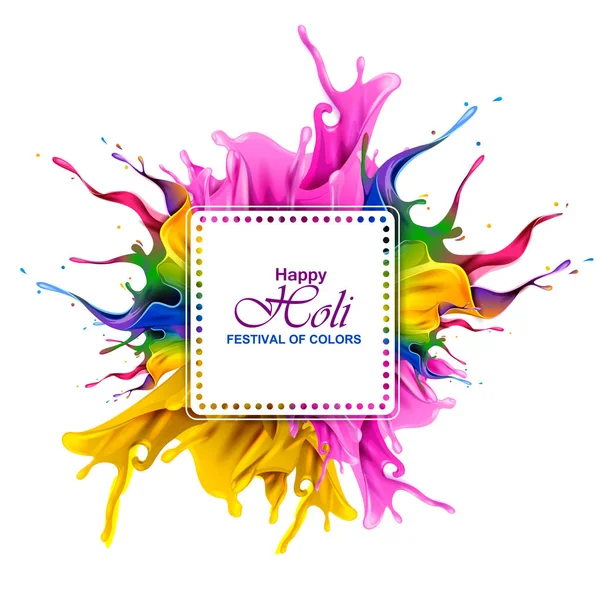 Illustrazione vettoriale di spruzzi colorati per sfondo Holi — Vettoriale Stock