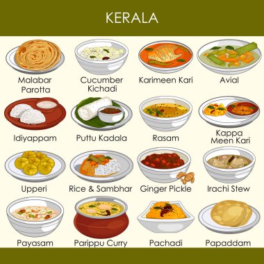 resimde lezzetli geleneksel yiyecek Kerala Hindistan