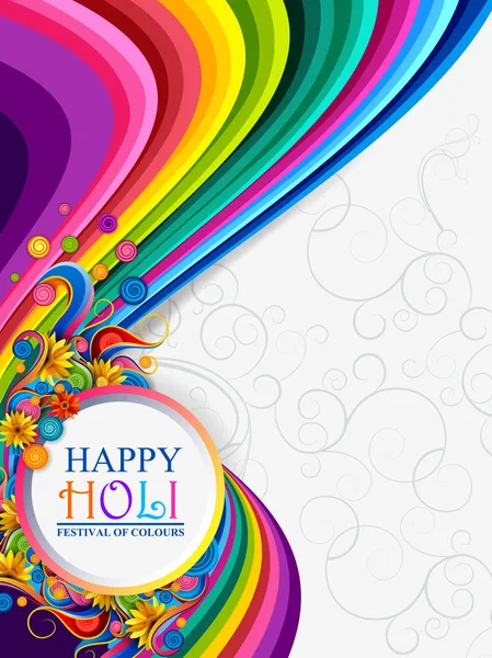 Vectorillustratie van kleurrijke splash voor Holi achtergrond — Stockvector