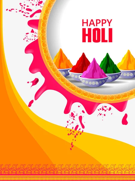 Ilustración vectorial de salpicadura de colores para el fondo Holi — Vector de stock