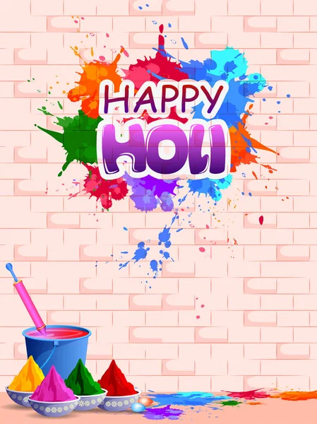 Vector illustration of Colorful splash for Holi background — Stock Vector