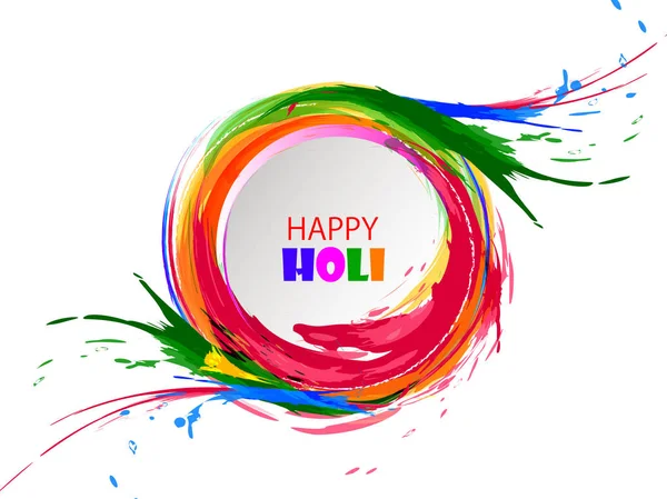Vectorillustratie van kleurrijke splash voor Holi achtergrond — Stockvector
