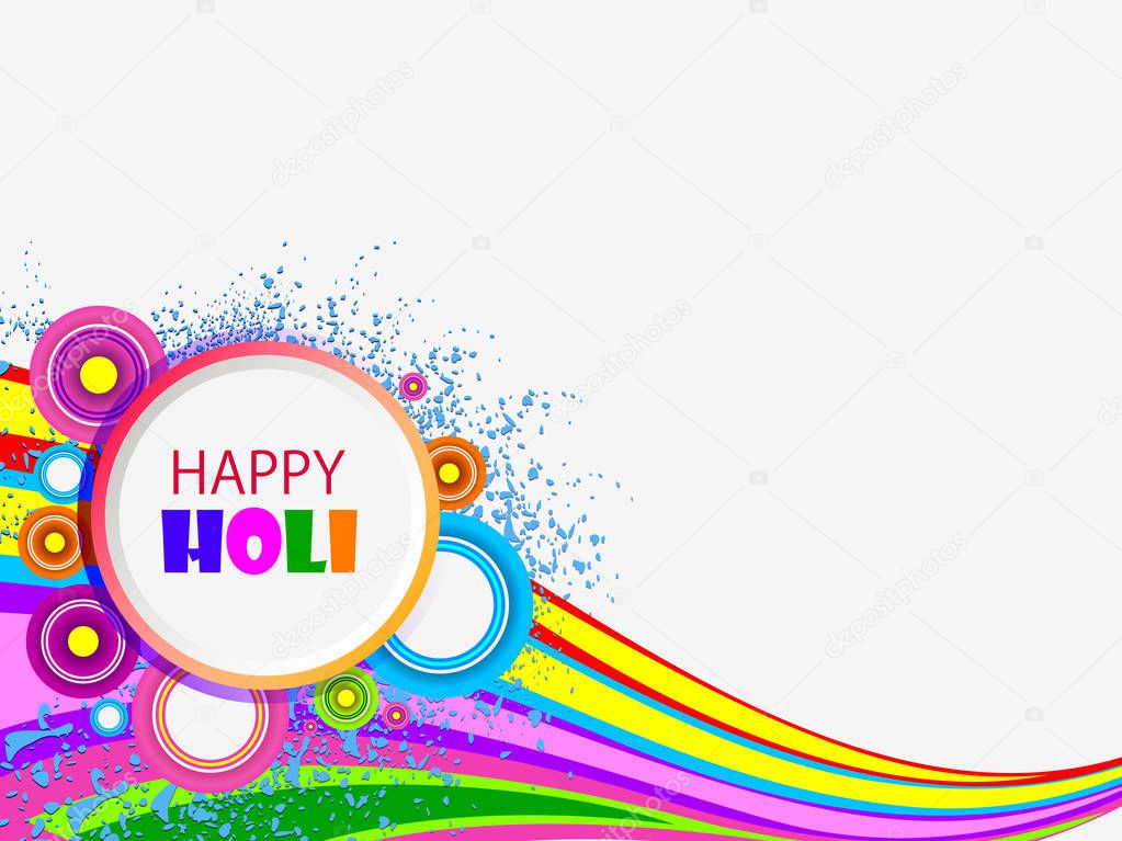 vector illustration of Colorful splash for Holi background