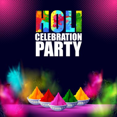 Renkli mutlu Hoil parti arka plan renkleri Hindistan Festivali için