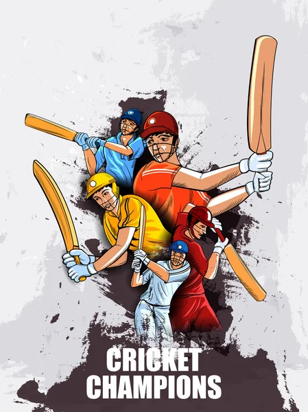 Batsman odtwarzacz w tle Cricket Championship Tournament — Wektor stockowy