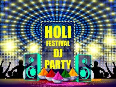 Renkli mutlu Hoil parti arka plan renkleri Hindistan Festivali için
