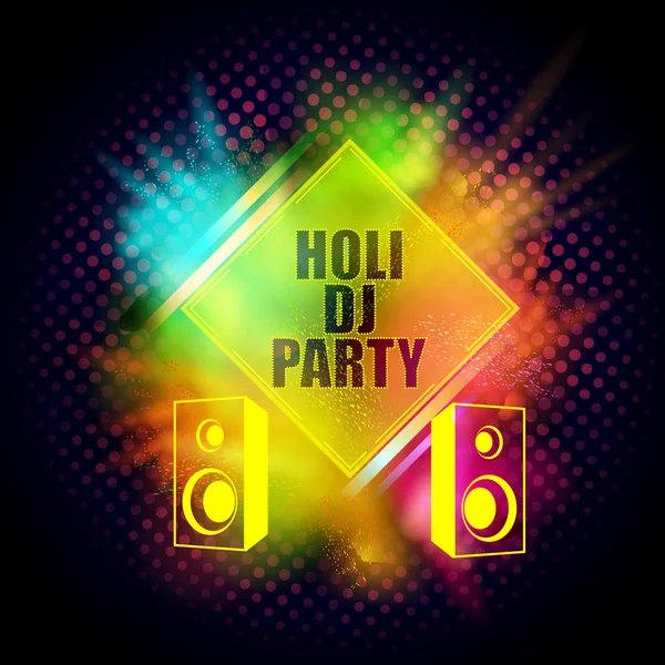 Kleurrijke Happy Hoil partij achtergrond voor festival van kleuren in India — Stockvector