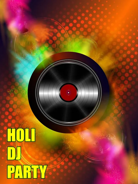 Colorat Happy Hoil Party fundal pentru festivalul de culori din India — Vector de stoc