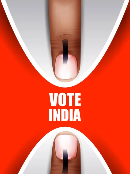 Poster banner show hand of Indian people for election and vote polling campaign of India — Stock Vector