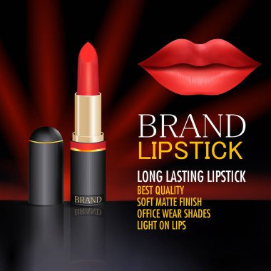 Trendy renkli marka için reklam promosyon Banner ruj moda