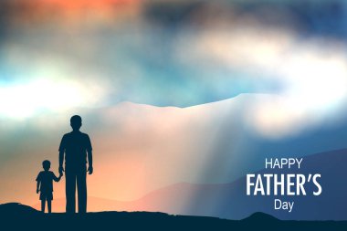 Mutlu Babalar Günü arka plan çocuk ve baba arasındaki bağ ve ilişki gösteren